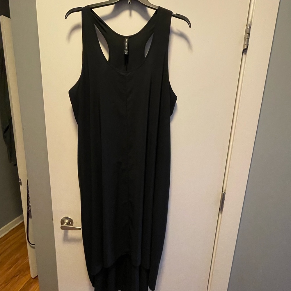 Athleta hi-lo sleeveless dress black